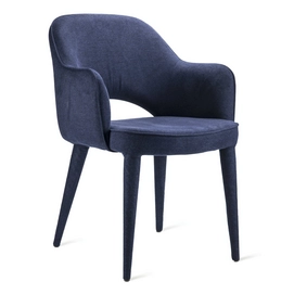 Chair Pols Potten Arms Cosy Fabric Dark Blue