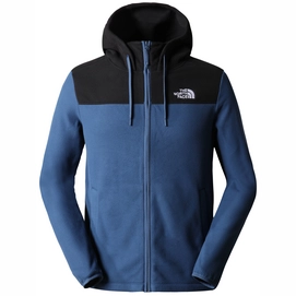 The North Face Men Vest Homesafe Full Zip Fleece Hoodie Shady Blue-TNF Black