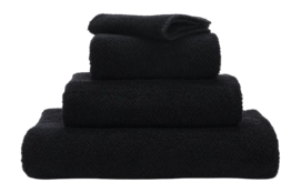 Gezichtsdoekje Abyss & Habidecor Twill Black (30 x 30 cm)
