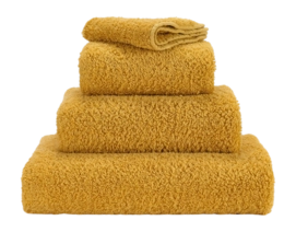 Asciugamano viso Abyss & Habidecor Super Pile 30 x 30 cm, Cotone egiziano, Giallo zafferano