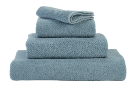 Asciugamano viso Abyss & Habidecor Twill 30 x 30 cm, Cotone egiziano, Blu Atlantico