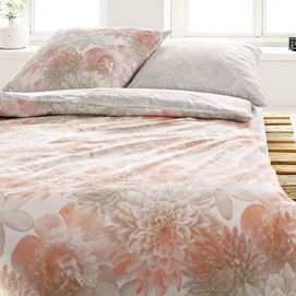 Bettwäsche Ibena Zeitgeist Blumen Beige Rose Mako-Satin