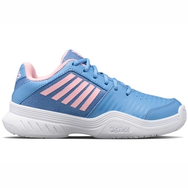 Chaussures de Tennis K Swiss Kids Court Express Omni Silver Lake Blue White Orchid-Taille 35,5