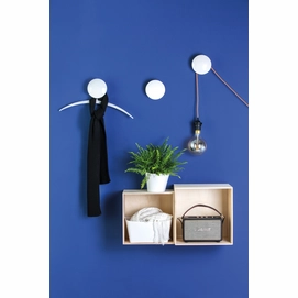 Wandhaakje Koziol Spot Cotton White