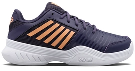 Tennisschoen K Swiss Kids Court Express Carpet Greystone Peach Nectar White