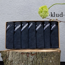 Vaatdoek Klud Denmark Zwart (Set van 7)