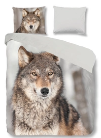 Dekbedovertrek Good Morning Wolf Multi Katoen