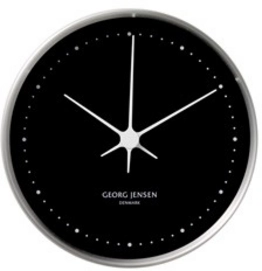 Klok Georg Jensen Henning Koppel RVS Black 10 cm