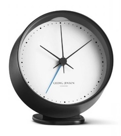 Horloge Georg Jensen Henning Torque Alarm Light Stainless Steel Black (10 cm)
