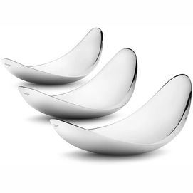 Schale Georg Jensen Bloom Leaf Edelstahl Glänzend (3-teilig)