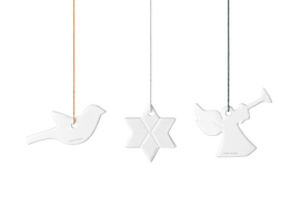 Kersthanger Georg Jensen Ster Engel Vogel Porselein 6 cm Set (3-delig)