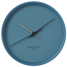 Wanduhr Georg Jensen Henning Koppel Edelstahl Blau 22 cm