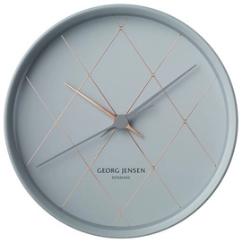 Wanduhr Georg Jensen Henning Koppel Edelstahl Harlequin 22 cm