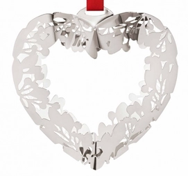 Baumschmuck Georg Jensen Offenes Herz Silber Groß (9 cm)