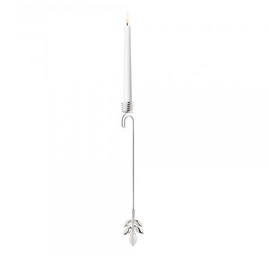 Kerzenhalter Georg Jensen Weihnachten Magnolia Blatt Silber