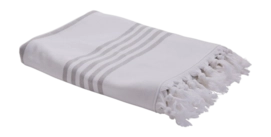 Serviette de Bain Bahne White/Grey (90 x 150 cm)