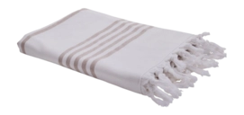 Badlaken Bahne Spa & Wellness White/Sand (90 x 150 cm)