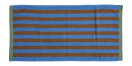 Serviette de Toilette Bahne Bleu/Brun/Vert (50 x 100 cm)