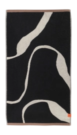 Badlaken Mette Ditmer Nova Arte Black / Off-White (70 x 133 cm)