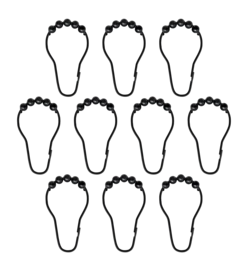 Shower Curtain Rings Mette Ditmer Aqua Hooks Black (Set of 10)