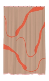 Douchegordijn Mette Ditmer Nova Arte Latte / Orange (150 x 200 cm)