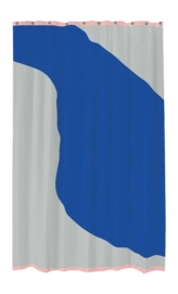 Douchegordijn Mette Ditmer Nova Arte Light Grey / Cobalt (150 x 200 cm)