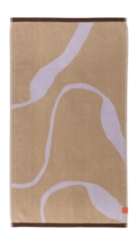 Badlaken Mette Ditmer Nova Arte Sand / Lilac (70 x 133 cm)