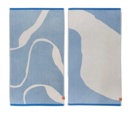 Gastendoek Mette Ditmer Nova Arte Light Blue / Off-White (40 x 55 cm) (Set van 2)