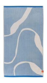 Badlaken Mette Ditmer Nova Arte Light Blue / Off-White (70 x 133 cm)