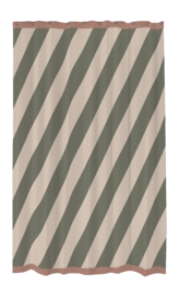 Douchegordijn Mette Ditmer Diagonal Dark Olive (150 x 200 cm)
