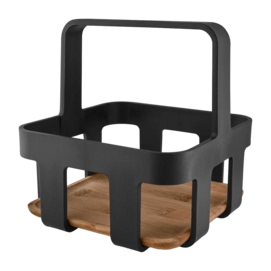 Organizer cucina e Portabottiglie Eva Solo Nordic Kitchen 17 cm, Nero / Rovere