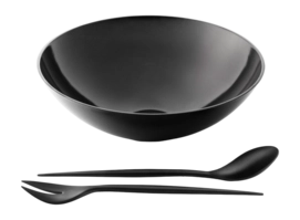 2---351010_Krenit_Melamin_Salad_SetandBowl_Black