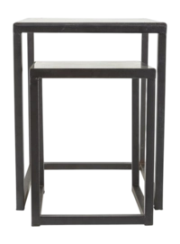 Bijzettafel Villa Collection Walde Limestone Black (Set van 2)