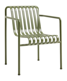 Tuinstoel HAY Palissade Dining Armchair Olive Powder Coated Steel