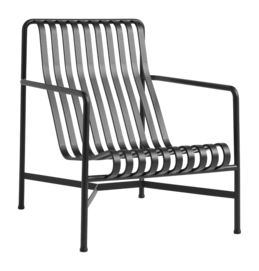 Tuinstoel HAY Palissade Lounge Chair High Anthracite Powder Coated Steel