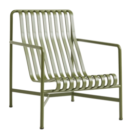 Tuinstoel HAY Palissade Lounge Chair High Olive Powder Coated Steel