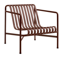 Tuinstoel HAY Palissade Lounge Chair Low Iron Red Powder Coated Steel