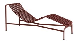 Ligbed HAY Palissade Chaise Longue Iron Red Powder Coated Steel