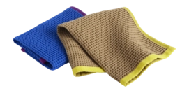 Vaatdoek HAY Canteen Blue Fuchsia And Beige Yellow (Set van 2)