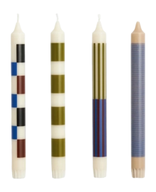 Bougie HAY Pattern Off-White Army And Blue (Lot de 4)