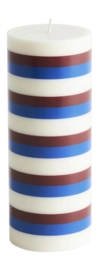 Bougie HAY Column Off-White Brown And Blue Medium