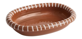 Schaal HAY Barro Oval Natural With Stripes Small 27,5 x 20 cm