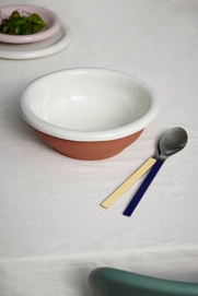 Barro Salad Bowl off-white_MVS Serving Spoon set of 2 dark blue and yellow