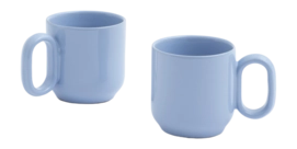 Cup HAY Barro Light Blue Ø8 x H7,5 (Set of 2)