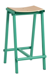 Bar Stool HAY Taburete 8 Bar Stool Low Soft Jade Powder Coated Base H65