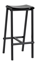 Barstoel HAY Taburete 8 Bar Stool High Black Powder Coated Base H75