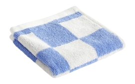 Washandje HAY Check Organic Sky Blue