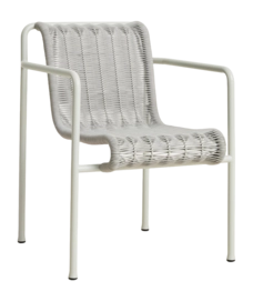 Tuinstoel HAY Palissade Cord Dining Armchair Sky Grey Powder Coated Steel