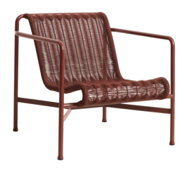 Tuinstoel HAY Palissade Cord Lounge Chair Low Iron Red Powder Coated Steel