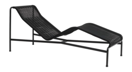 Ligbed HAY Palissade Cord Chaise Longue Anthracite Powder Coated Steel